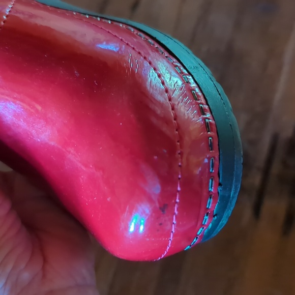 Super Red Patent Stapled Professional Clog. Sz 38. - Picture 8 of 14